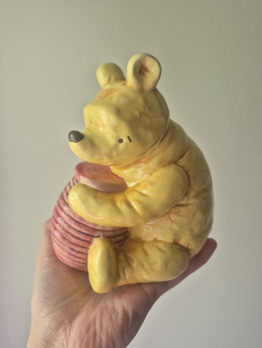 Vintage Ceramic Disney's Winnie The Pooh Charpente Piggy Coin Bank